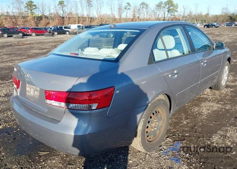 2008 Hyundai Sonata Gls z USA, uszkodzony, nr VIN 5NPET46C28H299396